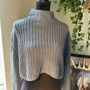 Gray Turtleneck Sweater